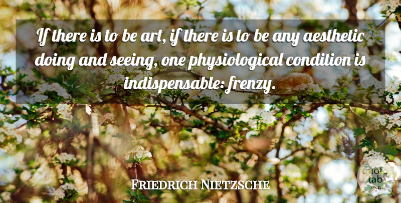 Friedrich Nietzsche Quote About Art, Indispensable, Aesthetic: If There Is To Be...