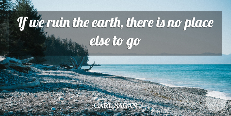 Carl Sagan Quote About Earth, Ruins, Ifs: If We Ruin The Earth...
