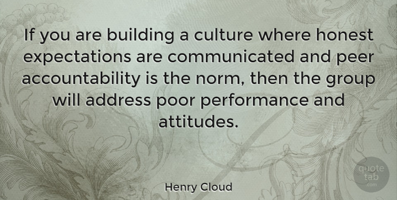 Henry Cloud Quote About Attitude, Expectations, Accountability: If You Are Building A...