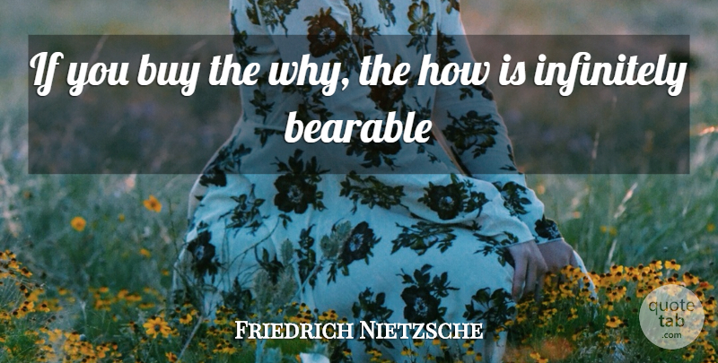 Friedrich Nietzsche Quote About Bearable, Ifs: If You Buy The Why...