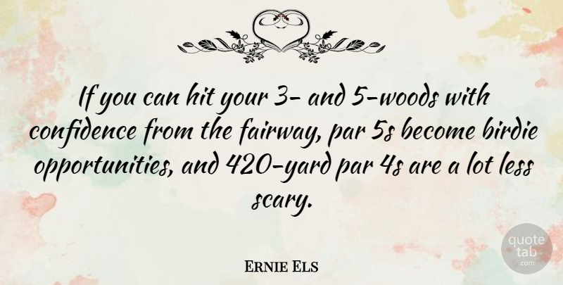 Ernie Els Quote About Birdie, Hit, Par: If You Can Hit Your...