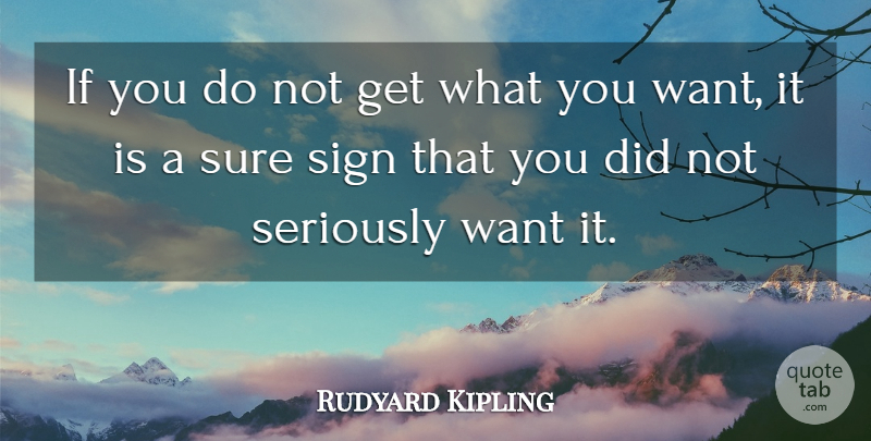 Rudyard Kipling Quote About Want, Bargaining, What You Want: If You Do Not Get...