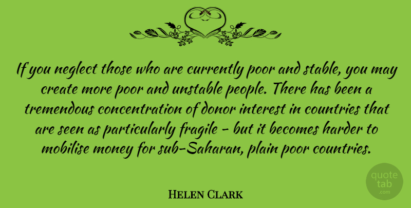 Helen Clark Quote About Country, People, May: If You Neglect Those Who...