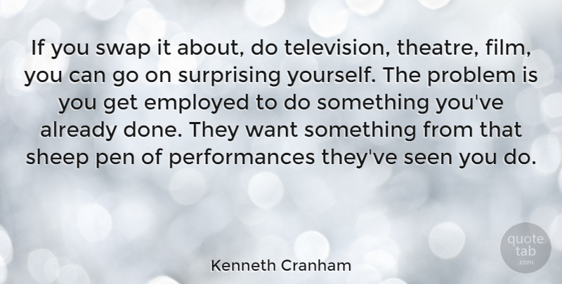 Kenneth Cranham Quote About Employed, Pen, Problem, Seen, Surprising: If You Swap It About...