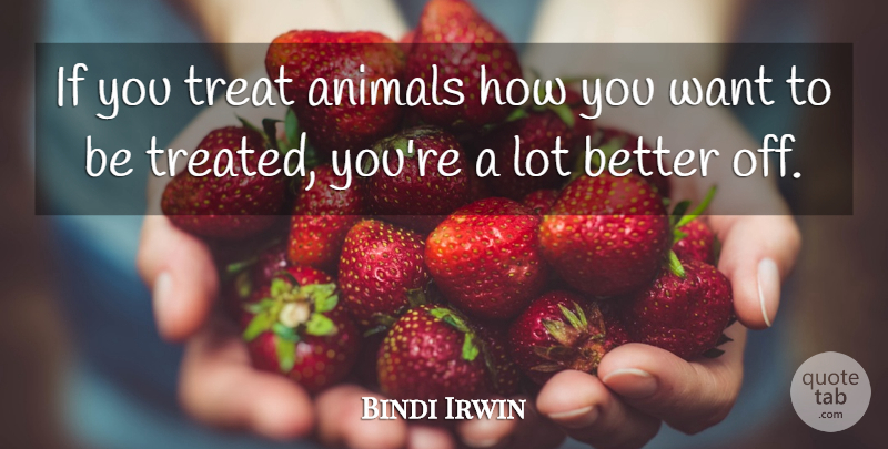 Bindi Irwin Quote About Animals, Treat: If You Treat Animals How...