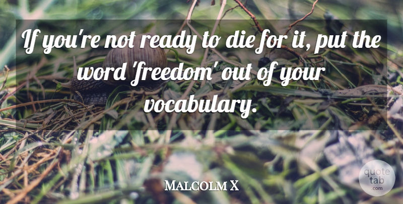 Malcolm X Quote About Freedom, Vocabulary, Hajj: If Youre Not Ready To...