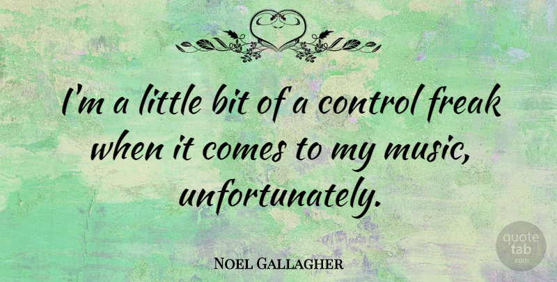 Noel Gallagher Quote About Littles, Freak, Bits: Im A Little Bit Of...