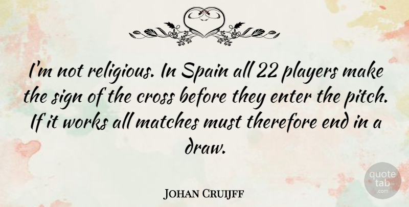 Johan Cruijff Quote About Change, Football, Religious: Im Not Religious In Spain...