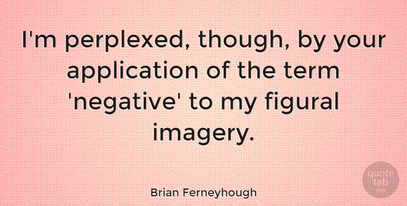 Brian Ferneyhough Quote About Term: Im Perplexed Though By Your...