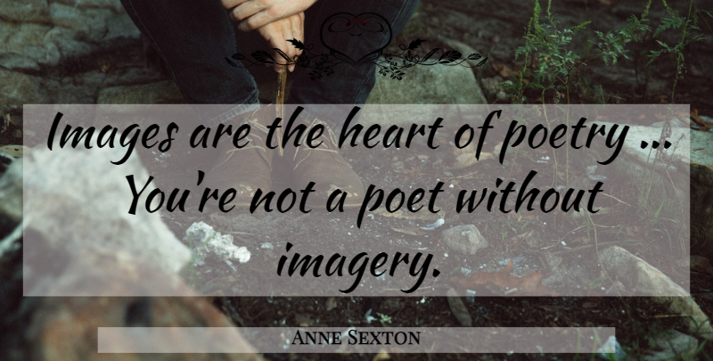 Anne Sexton Quote About Heart, Poet, Imagery: Images Are The Heart Of...
