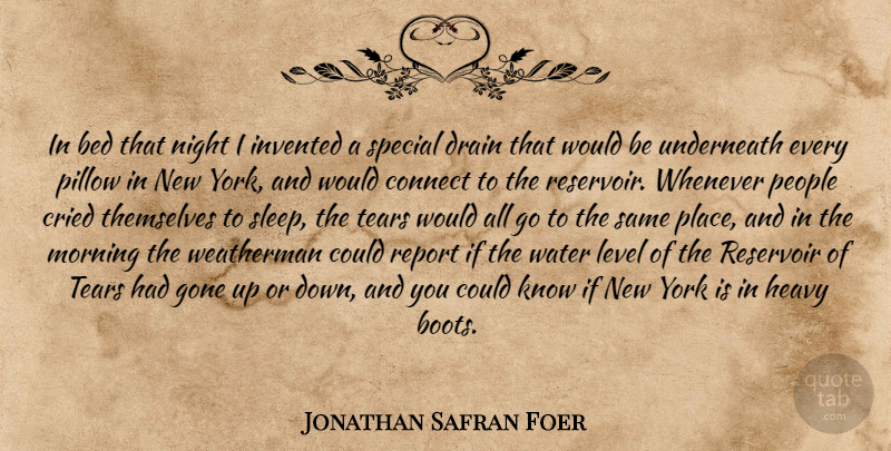 Jonathan Safran Foer Quote About Morning, New York, Sleep: In Bed That Night I...