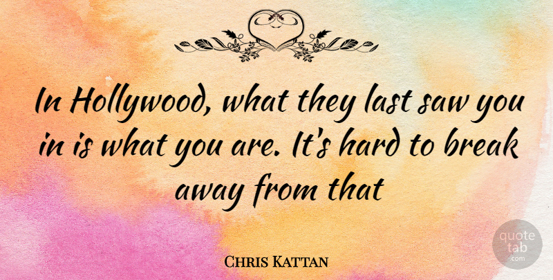 Chris Kattan Quote About Lasts, Saws, Hollywood: In Hollywood What They Last...