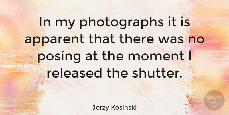 Jerzy Kosinski Quote About Literature, Moments, Photograph: In My Photographs It Is...