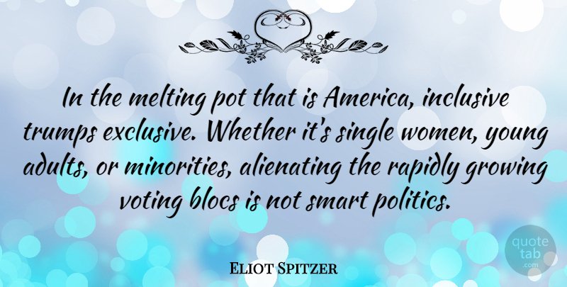 Eliot Spitzer Quote About Smart, America, Voting: In The Melting Pot That...