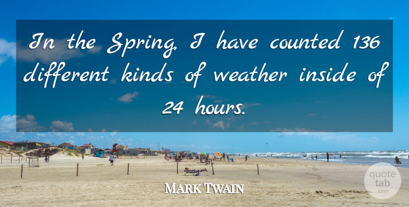 Mark Twain Quote About Spring, Weather, Different: In The Spring I Have...