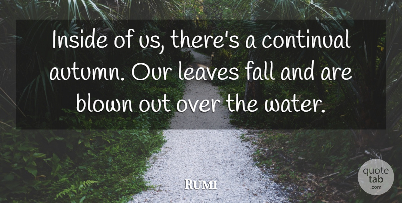 Rumi Quote About Fall, Autumn, Water: Inside Of Us Theres A...