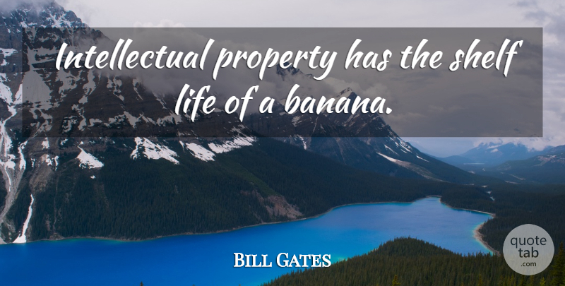 Bill Gates Quote About Money, Business, Intellectual: Intellectual Property Has The Shelf...
