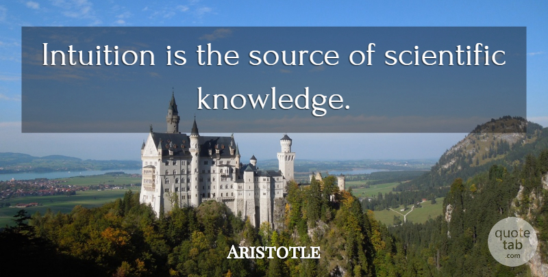 Aristotle Quote About Knowledge, Intuition, Source: Intuition Is The Source Of...