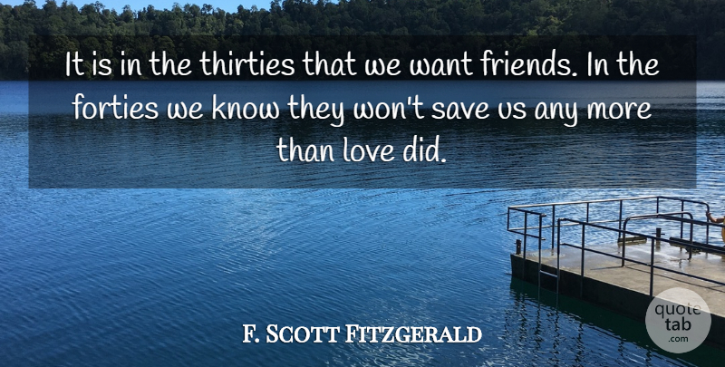 F. Scott Fitzgerald Quote About Love, Funny Friend, Literature: It Is In The Thirties...
