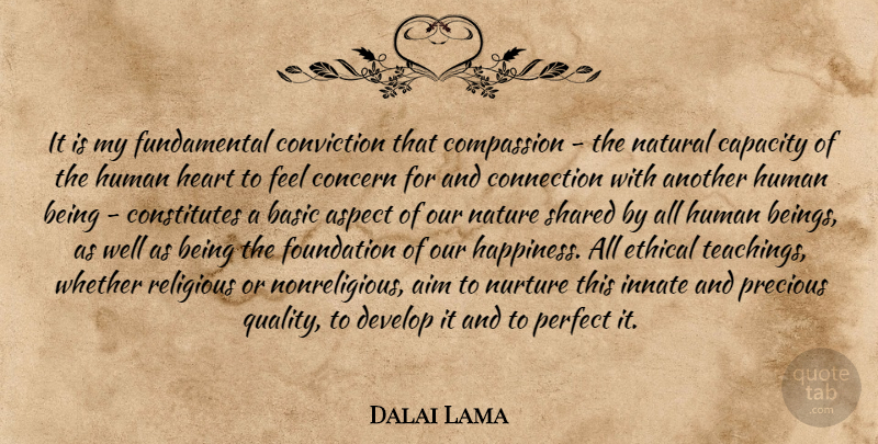 Dalai Lama Quote About Religious, Teaching, Heart: It Is My Fundamental Conviction...