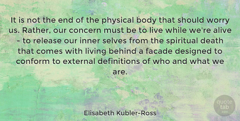 Elisabeth Kubler-Ross Quote About Death, Spiritual, Self: It Is Not The End...