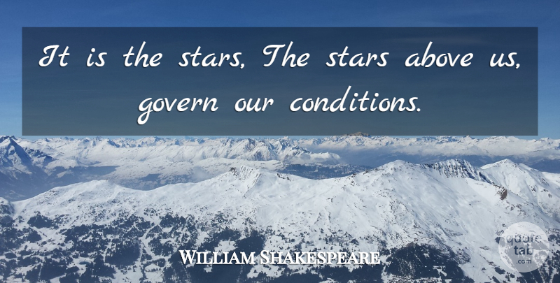 William Shakespeare Quote About Love, Stars, Conditions: It Is The Stars The...
