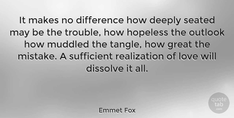 Emmet Fox Quote About Love, Motivational, Mistake: It Makes No Difference How...