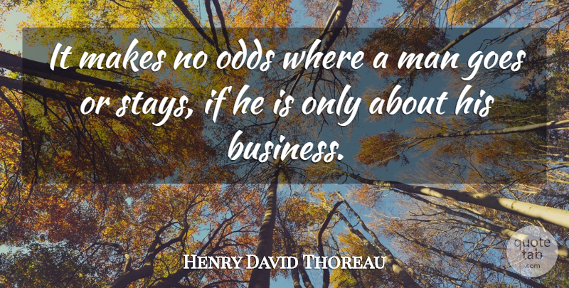 Henry David Thoreau Quote About Travel, Integrity, Men: It Makes No Odds Where...