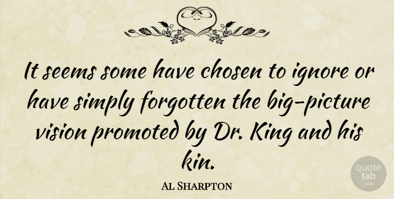 Al Sharpton Quote About Kings, Vision, Drs: It Seems Some Have Chosen...