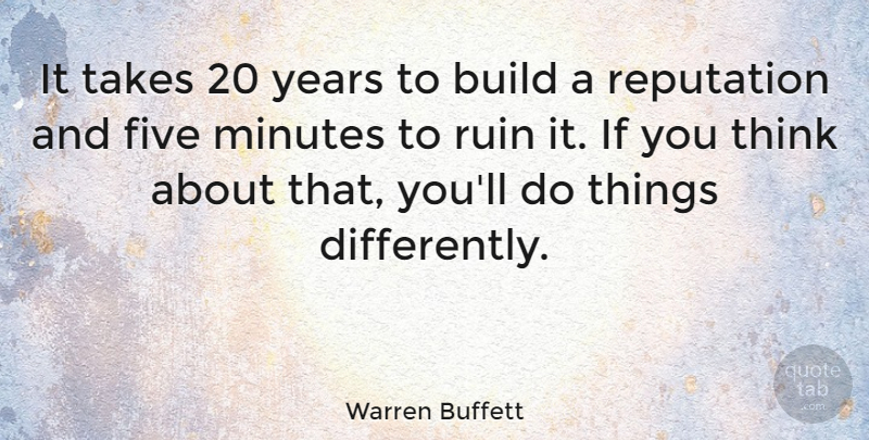 Warren Buffett Quote About Inspirational, Inspiring, Success: It Takes 20 Years To...