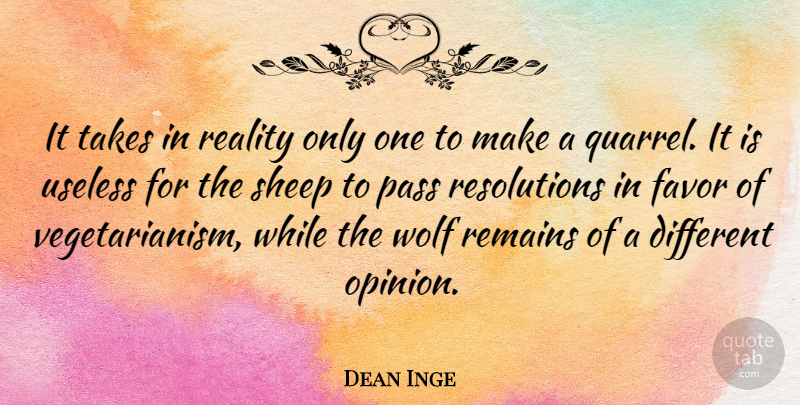 Dean Inge Quote About English Author, Favor, Pass, Remains, Takes: It Takes In Reality Only...