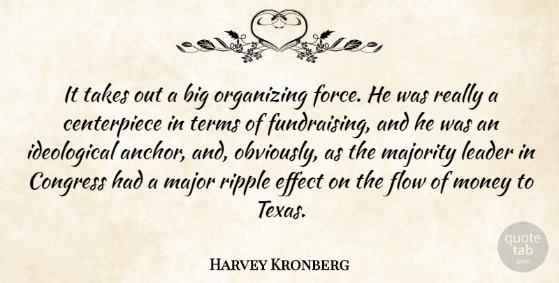 Harvey Kronberg Quote About Congress, Effect, Flow, Force, Leader: It Takes Out A Big...