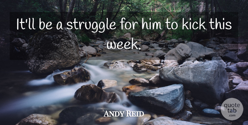 Andy Reid Quote About Kick, Struggle: Itll Be A Struggle For...