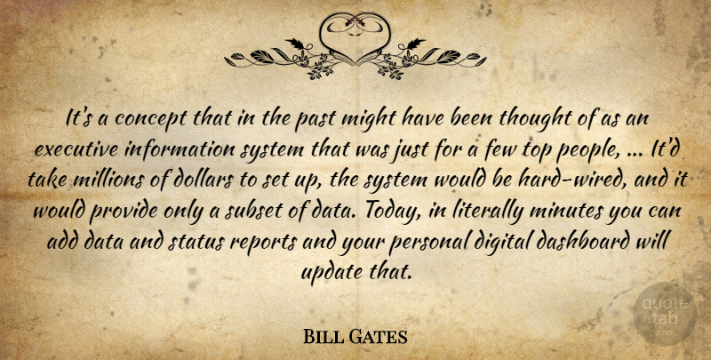 Bill Gates Quote About Add, Concept, Data, Digital, Dollars: Its A Concept That In...