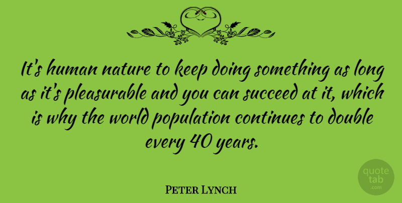 Peter Lynch Quote About Years, Long, Investing: Its Human Nature To Keep...