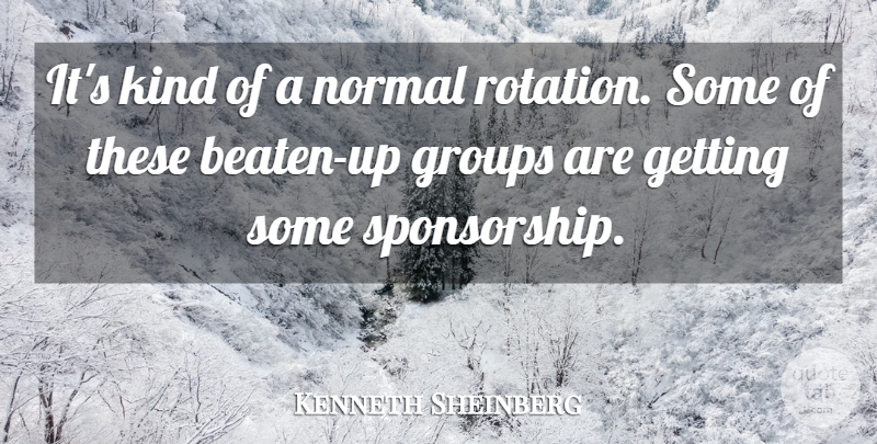 Kenneth Sheinberg Quote About Groups, Normal: Its Kind Of A Normal...
