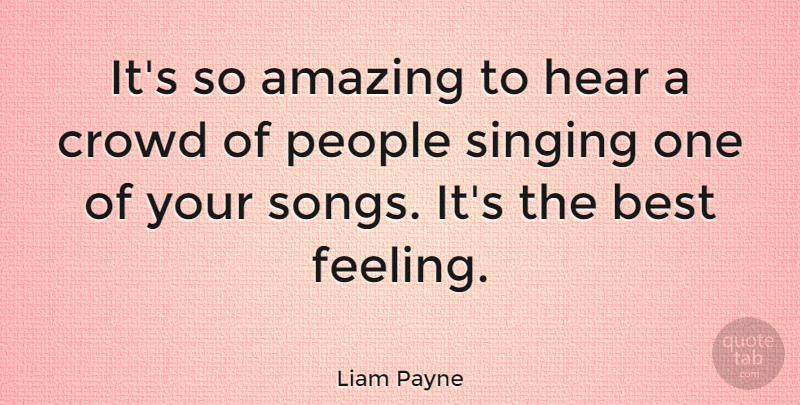 Liam Payne Quote About Song, People, Feelings: Its So Amazing To Hear...