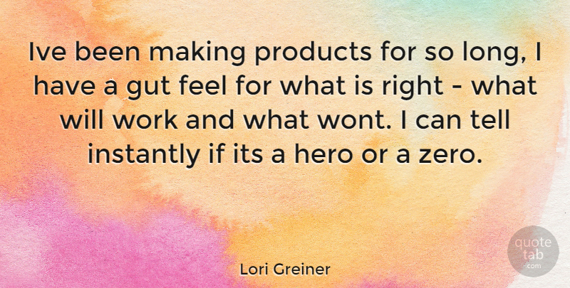 Lori Greiner Quote About Zero, Hero, Long: Ive Been Making Products For...