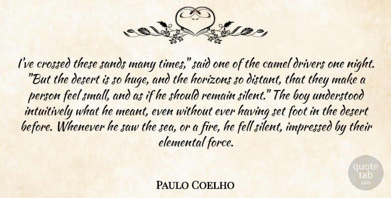 Paulo Coelho Quote About Boys, Night, Sea: Ive Crossed These Sands Many...
