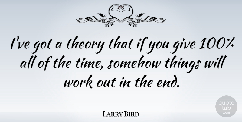 Larry Bird Quote About Motivational, Basketball, Sports: Ive Got A Theory That...