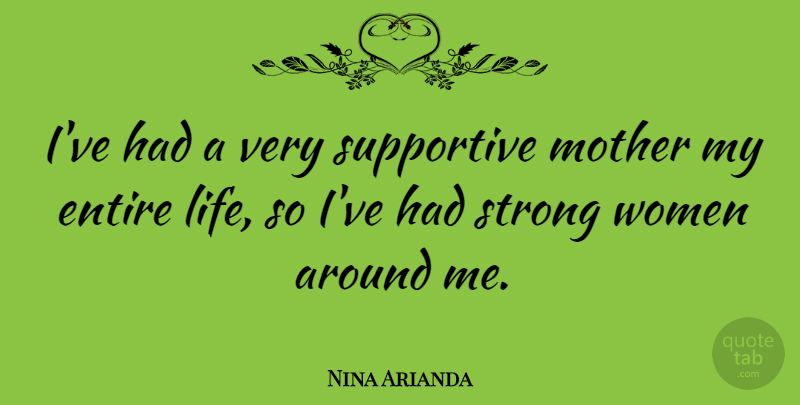 Nina Arianda Quote About Mother, Strong Women, Strong: Ive Had A Very Supportive...