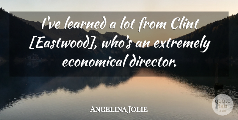 Angelina Jolie Quote About Directors, Ive Learned: Ive Learned A Lot From...