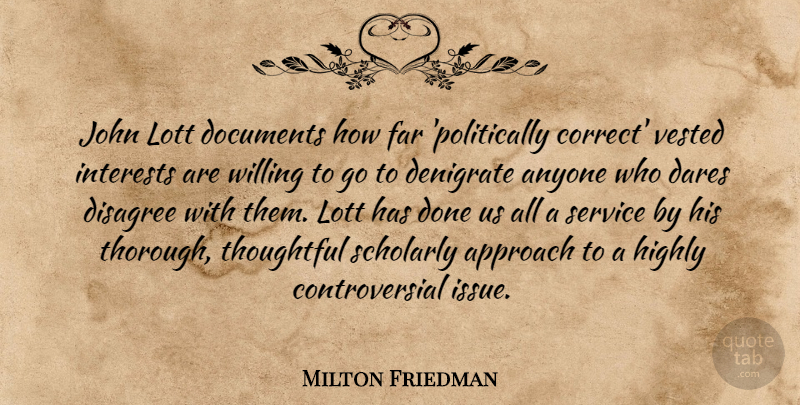 Milton Friedman Quote About Thoughtful, Issues, Done: John Lott Documents How Far...