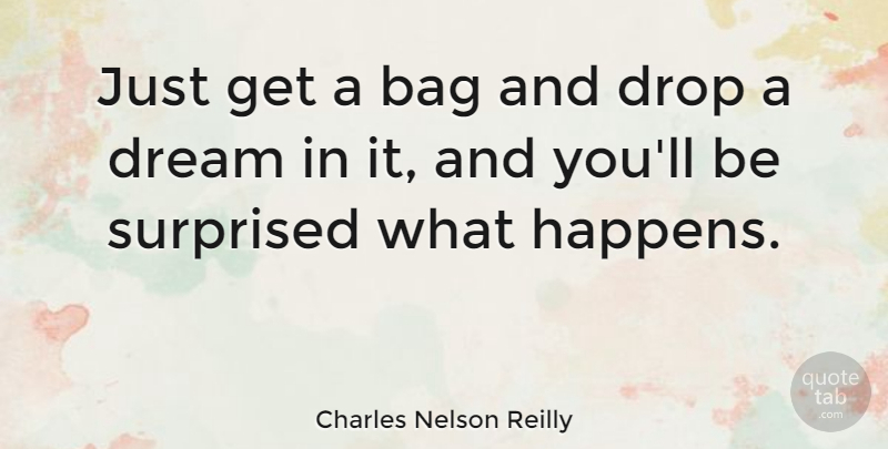 Charles Nelson Reilly Quote About Drop, Surprised: Just Get A Bag And...