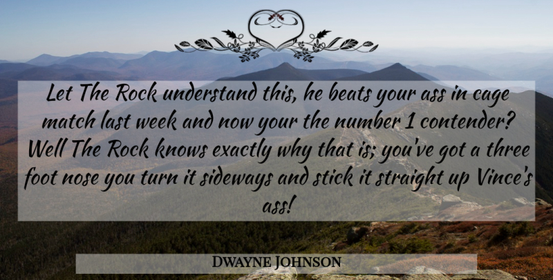 Dwayne Johnson Quote About Funny, Rocks, Wwe: Let The Rock Understand This...