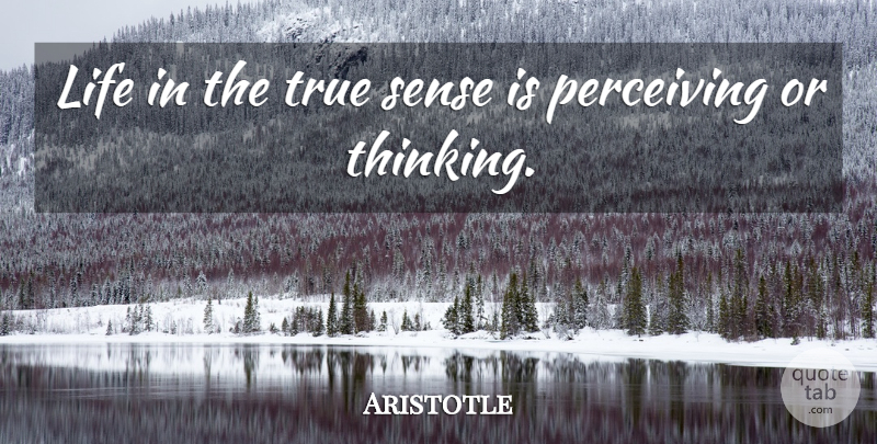 Aristotle Quote About Educational, Philosophy, Thinking: Life In The True Sense...