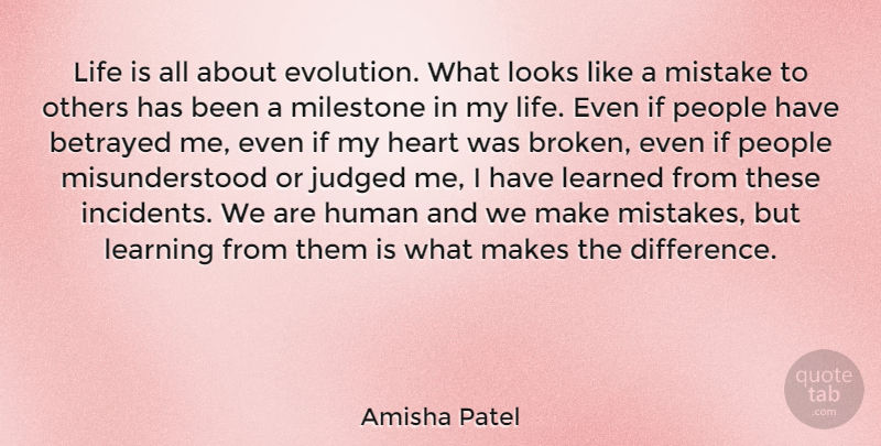 Amisha Patel Quote About Mistake, Heart, Differences: Life Is All About Evolution...
