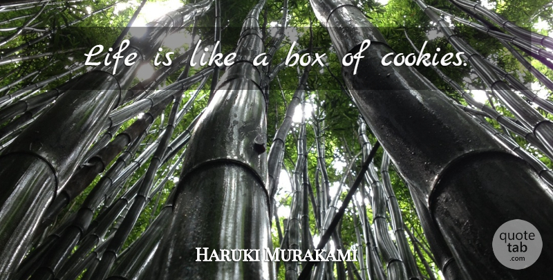 Haruki Murakami Quote About Life Is Like, Cookies, Life Is: Life Is Like A Box...