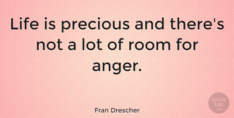 Fran Drescher Quote About Rooms, Life Is Precious, Life Is: Life Is Precious And Theres...