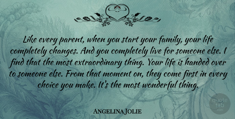 Angelina Jolie Quote About Parent, Choices, Firsts: Like Every Parent When You...